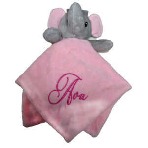 PERSONALISED MINK ELEPHANT COMFORTER